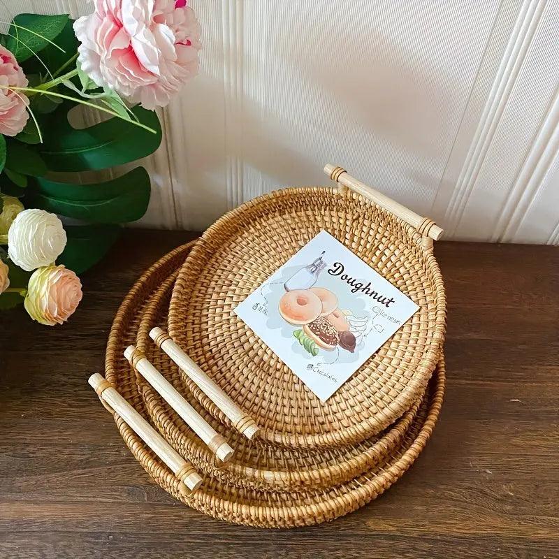Avtoit | EcoRiva - Woven Rattan Serving Tray