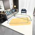 Avtoit | Beige Abstract Carpet Polyester Modern Carpet Nonslip Background Pet-Friendly Area Rug for Living Room