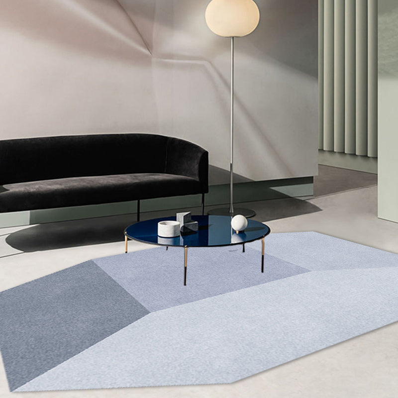 Avtoit | Gray irregular bedroom carpet novelty color block geometry pattern carpet polyester non-slip backing carpet