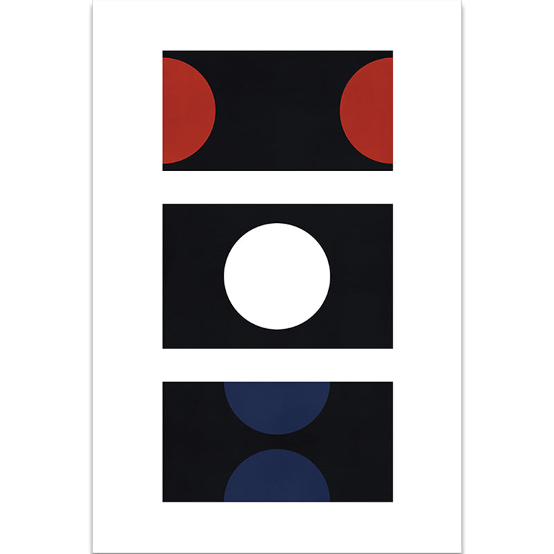 Avtoit | Black and Red Abstract Area Rug Polyester Modern Rug Washable Pet Friendly Carpet for Living Room