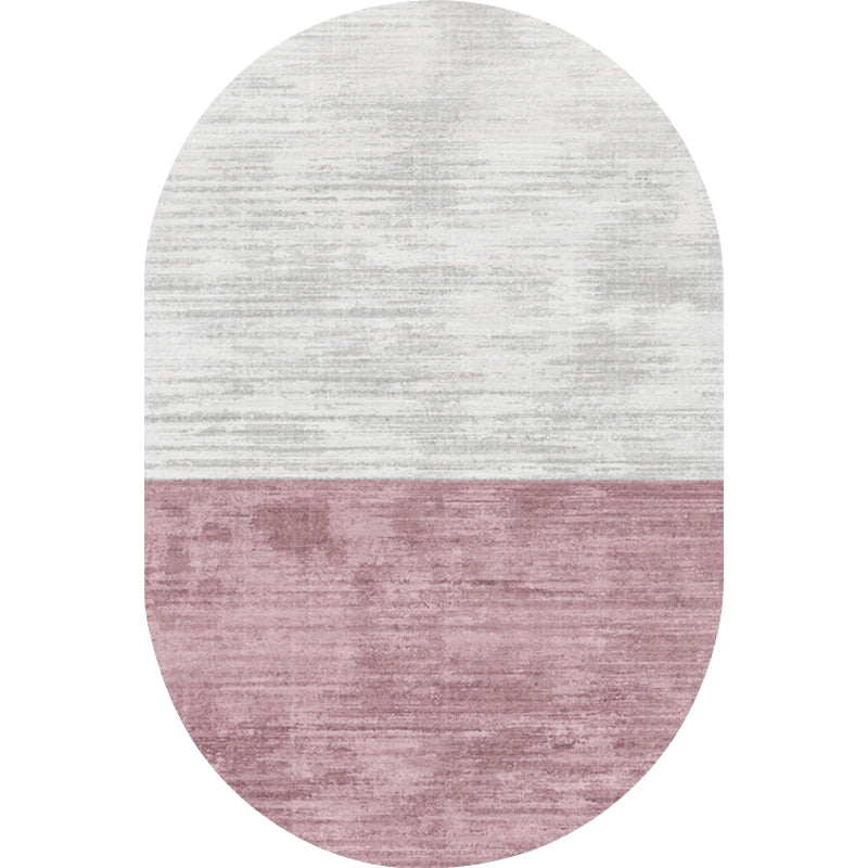 Avtoit | Novelty Living Room Carpet in Pink and Blue Color Block Print Carpet Polyester Stain Resistant Area Rug