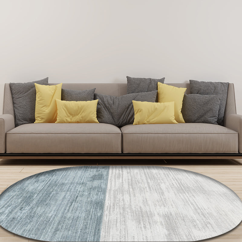 Avtoit | Novelty Living Room Carpet in Pink and Blue Color Block Print Carpet Polyester Stain Resistant Area Rug