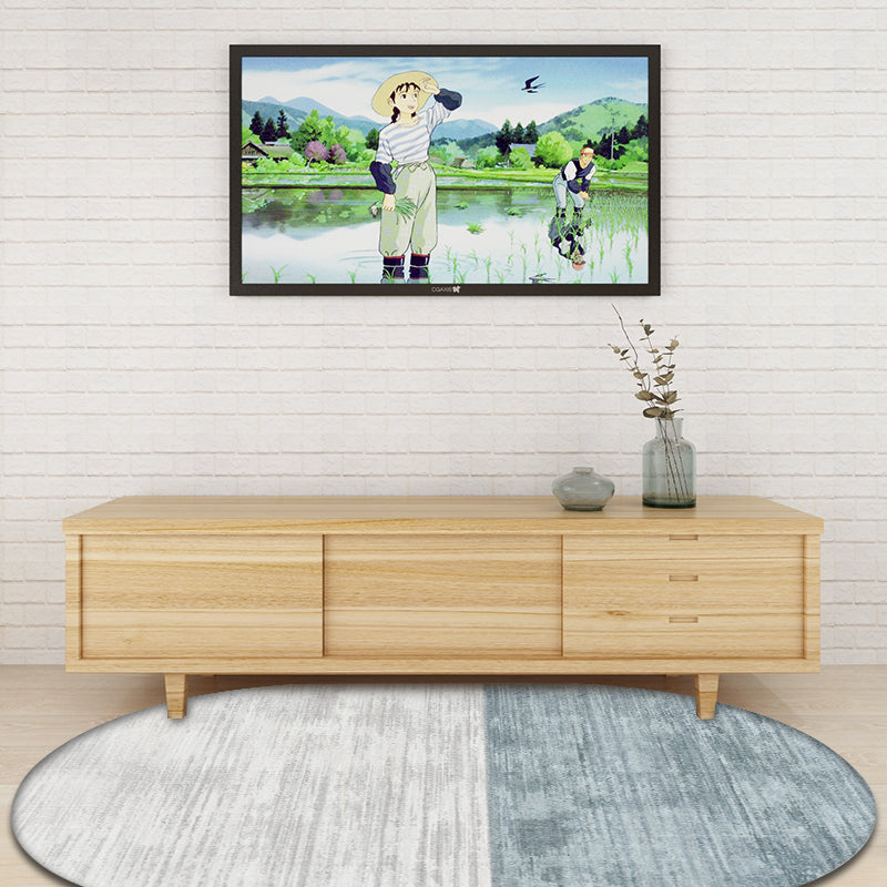 Avtoit | Novelty Living Room Carpet in Pink and Blue Color Block Print Carpet Polyester Stain Resistant Area Rug