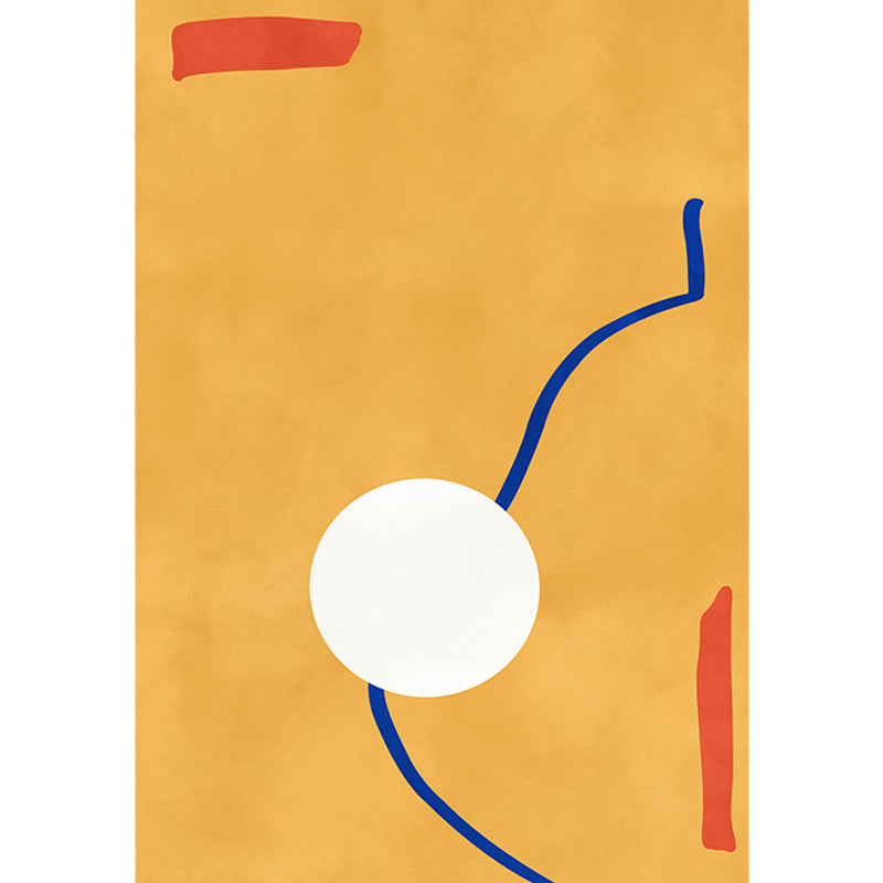 Avtoit | Novelty Abstract Rug Pink and Yellow Polyester Rug Non-Slip Backing Pet-Friendly Rug for the Living Room