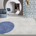 Avtoit | Novelty Living Room Irregular Carpet in Gray and Pink Color Block Circle Rectangle Print Carpet Polyester Non-Slip Carpet
