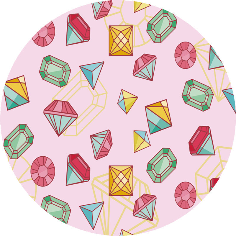 Avtoit | Pink and Purple Children's Carpet Polyester Diamond and Sock Pattern Carpet Pet Friendly Washable Non-Slip Back Rug for Decoration