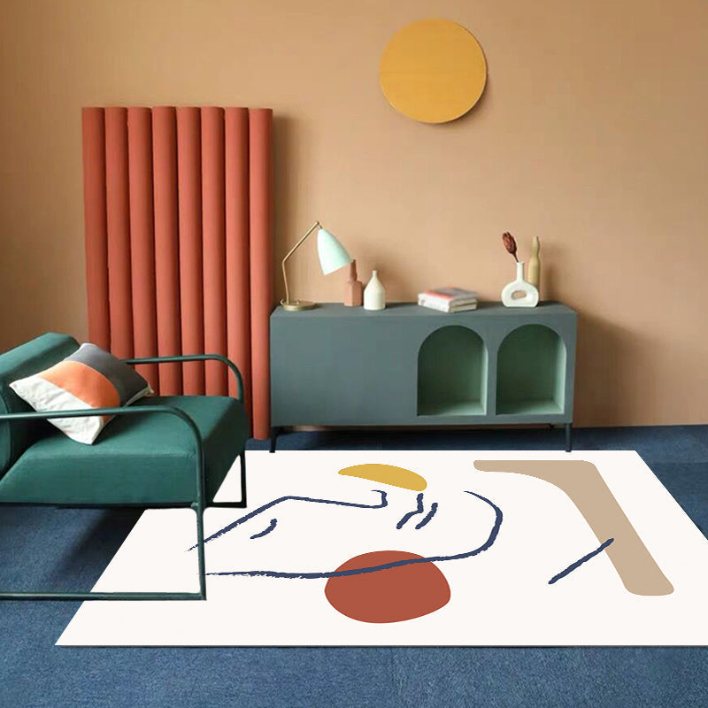 Avtoit | Multicolored character pattern rug polyester casual rug pet-friendly washable rug for the bedroom