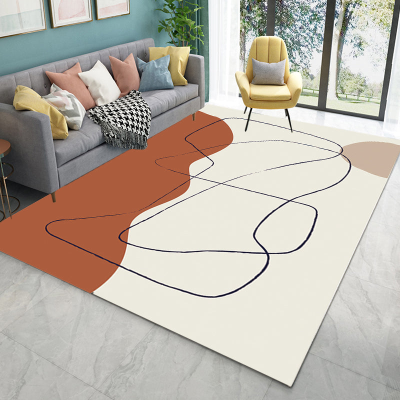 Avtoit | Multicolored character pattern rug polyester casual rug pet-friendly washable rug for the bedroom