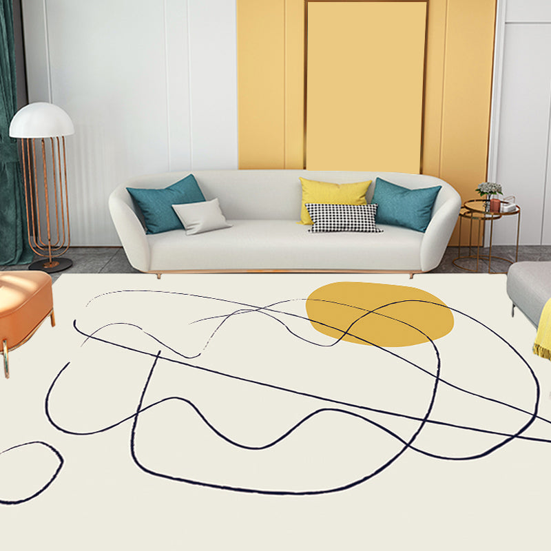 Avtoit | Multicolored character pattern rug polyester casual rug pet-friendly washable rug for the bedroom