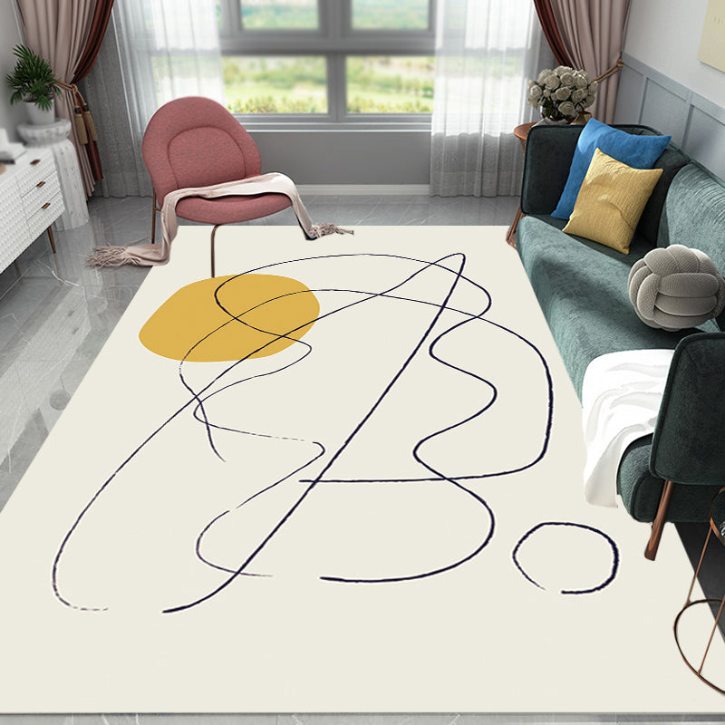 Avtoit | Multicolored character pattern rug polyester casual rug pet-friendly washable rug for the bedroom