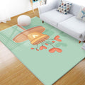 Avtoit | Unusual heart pattern rug green children's rug polyester pet friendly washable non-slip back rug for the children's room