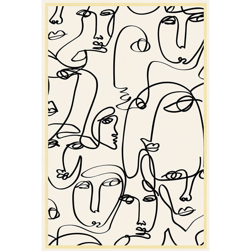 Avtoit | Stylish Multicolor Contemporary Area Rug Polyester Figurative Pattern Rug Non-Slip Back Animal-Friendly Area Rug for Living Room