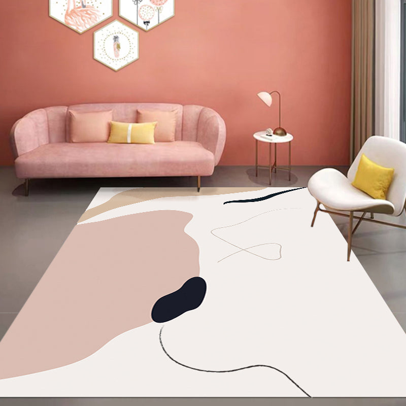 Avtoit | Stylish Multicolor Contemporary Area Rug Polyester Figurative Pattern Rug Non-Slip Back Animal-Friendly Area Rug for Living Room