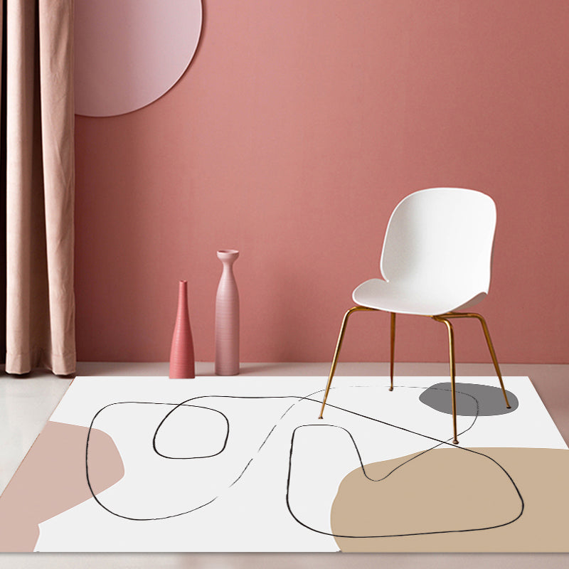 Avtoit | Stylish Multicolor Contemporary Area Rug Polyester Figurative Pattern Rug Non-Slip Back Animal-Friendly Area Rug for Living Room