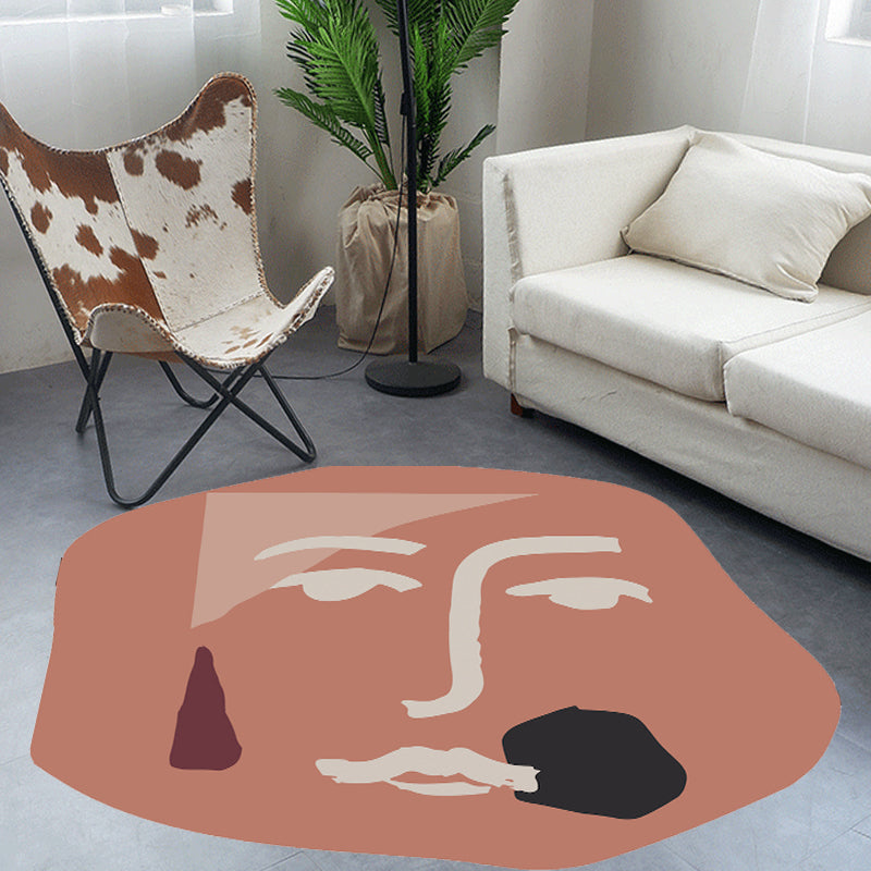 Avtoit | Stylish Modern Carpet Red Character Pattern Carpet Non-Slip Backing Pet-Friendly Area Rug for Living Room