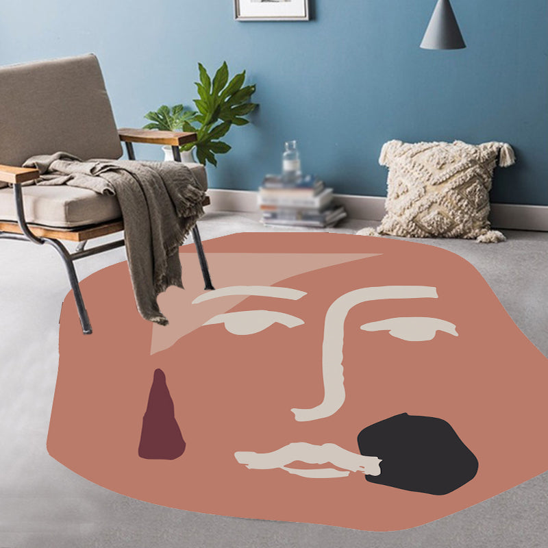 Avtoit | Stylish Modern Carpet Red Character Pattern Carpet Non-Slip Backing Pet-Friendly Area Rug for Living Room