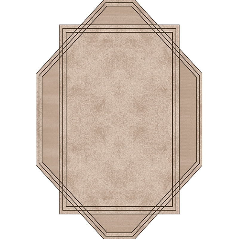 Avtoit | Brown Bedroom Carpet New Single-Colored Area Rug Polyester Pet-Friendly Non-Slip Rug