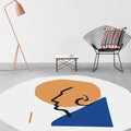 Avtoit | Modern Abstract Carpet Black and White Polyester Rug Washable Pet Friendly Area Rug for Living Room