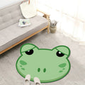 Avtoit | Unique Cartoon Animal Pattern Rug Green and Pink Children's Rug Polyester Pet Friendly Washable Non-Slip Back Rug for the Children's Room