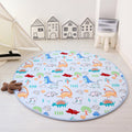 Avtoit | Unique Animal Pattern Rug Pink and Blue Kids Rug Polyester Pet Friendly Washable Non-Slip Back Area Rug for Children's Room