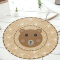 Avtoit | Black and Green Children's Carpet Polyester Cartoon Animal and Flower Pattern Rug Pet Friendly Washable Non-Slip Backing Rug for Decoration