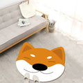 Avtoit | Children's Cartoon Animal Pattern Rug Green and Blue Polyester Rug Washable Pet-Friendly Non-Slip Area Rug for the Children's Room
