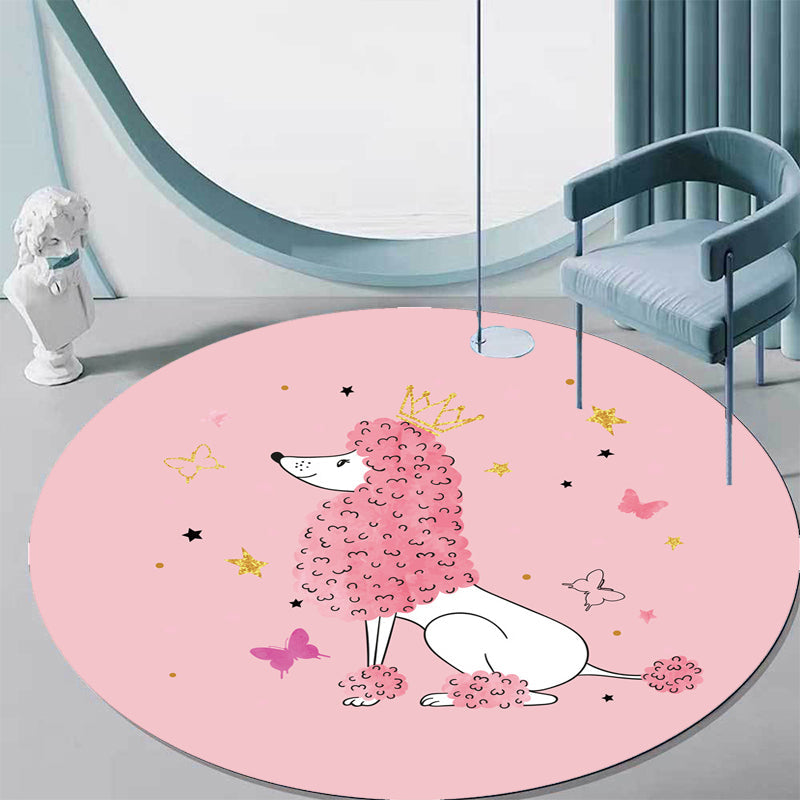 Avtoit | Green and Blue Children's Carpet Polyester Animal and Fish Pattern Carpet Pet Friendly Washable Non-Slip Backing Carpet for Decoration