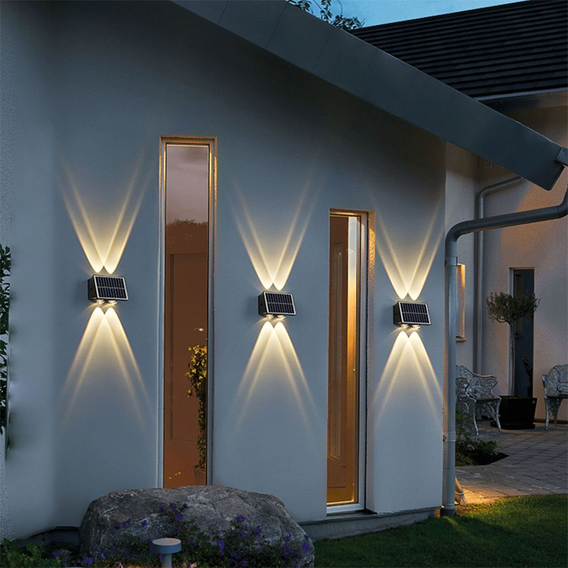 Avtoit | Modern Simplicity Solar Waterproof Rectangular ABS PMMA LED Wall Light Lamp For Outdoor Patio