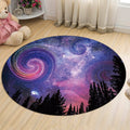 Avtoit | Nordic Galaxy Pattern Rug Black and Blue Kids Rug Polyester Pet Friendly Washable Rug for the Children's Room