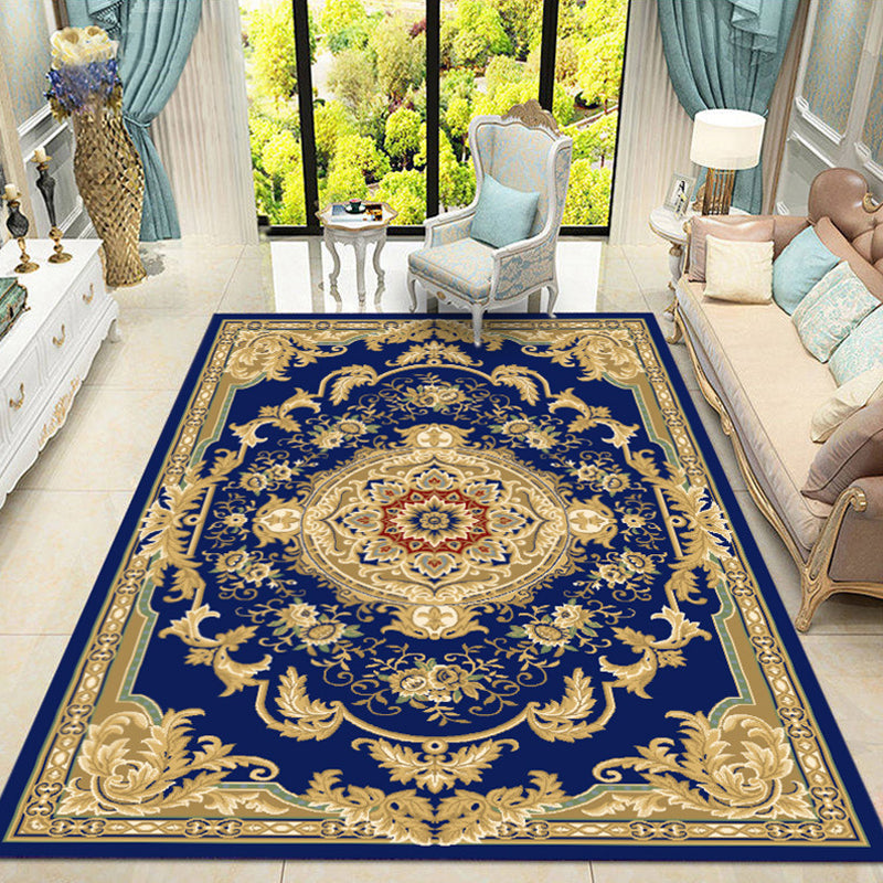 Avtoit | Retro medallion pattern carpet multicolored carpet synthetic washable pet-friendly non-slip carpet for living room