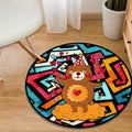 Avtoit | Colorful Cartoon Animal Pattern Carpet with Fish Multicolor Children’s Carpet Polyester Washable Pet-Friendly Non-Slip Rug for Children’s Room