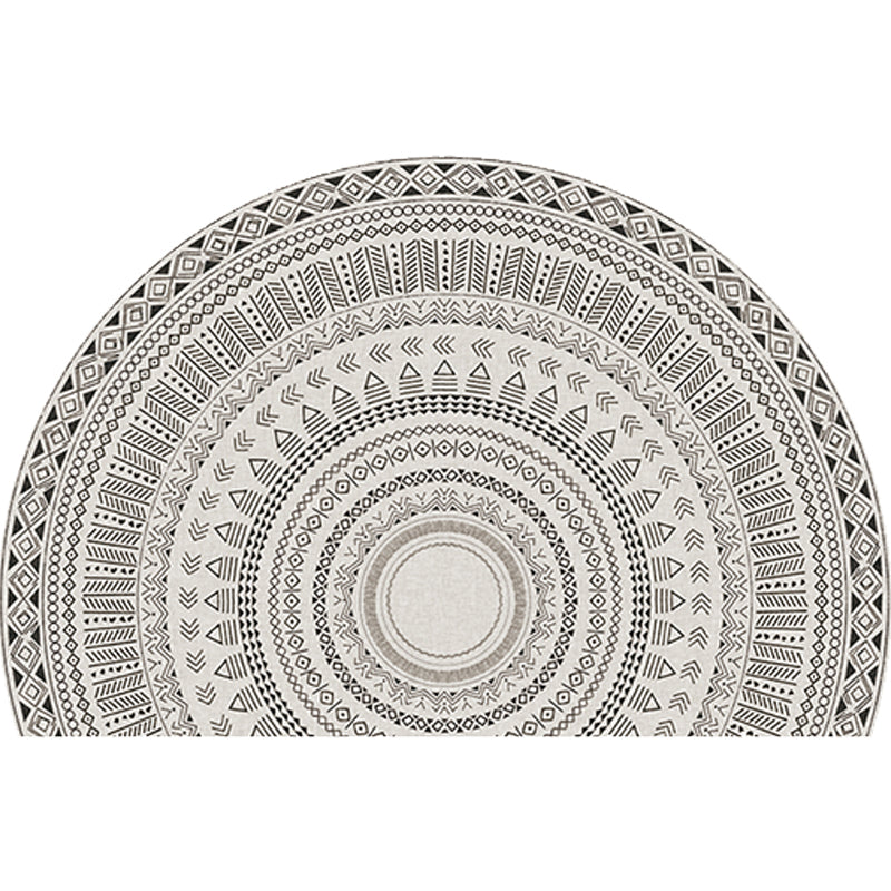 Avtoit | Moroccan tribal floral pattern rug multicolored polyester rug machine washable pet friendly non-slip doormat for the living room