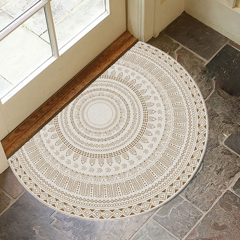 Avtoit | Moroccan tribal floral pattern rug multicolored polyester rug machine washable pet friendly non-slip doormat for the living room