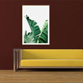 Avtoit | Green Banana Leaf Canvas Art Textured Tropical Bedroom Wall Decor, Different Size