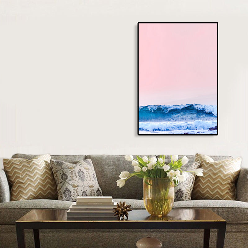 Avtoit | Tropical Air and Sea Canvas pastel-colored texture painting for playroom, multiple sizes