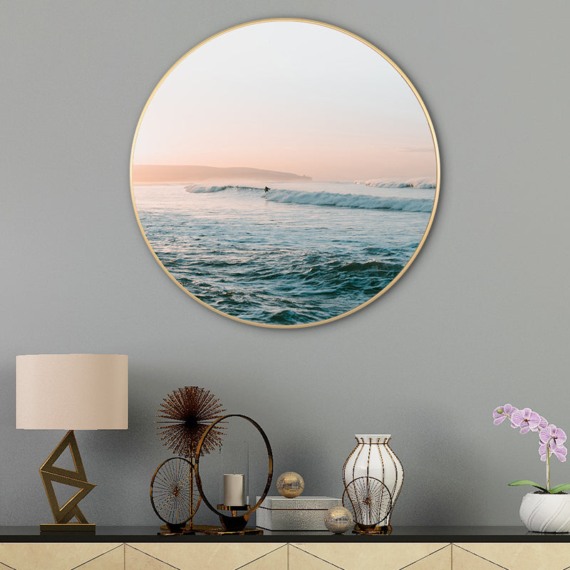 Avtoit | Sea Golf View Canvas Print Blue Tropical Style Painting for Living Room, Multiple Sizes