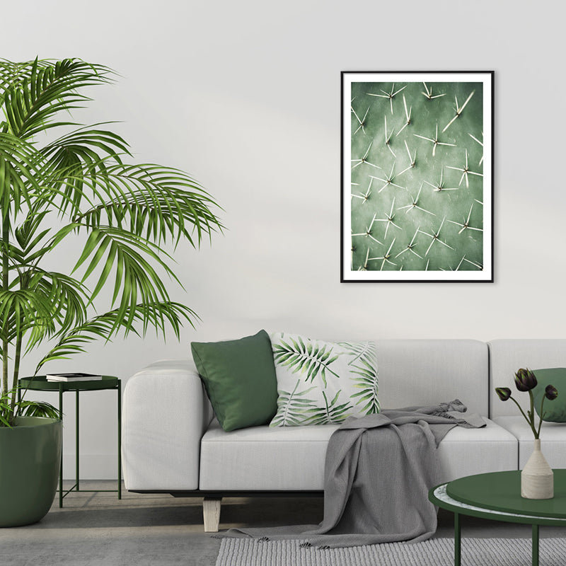 Avtoit | Cactus Signs Soft Color Canvas Wall Art Print Texture, Multiple Size Options