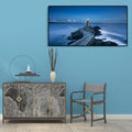 Avtoit | Light Color Sea View Painting Texture Wall Decoration Print for Guest Accommodations, Multiple Sizes