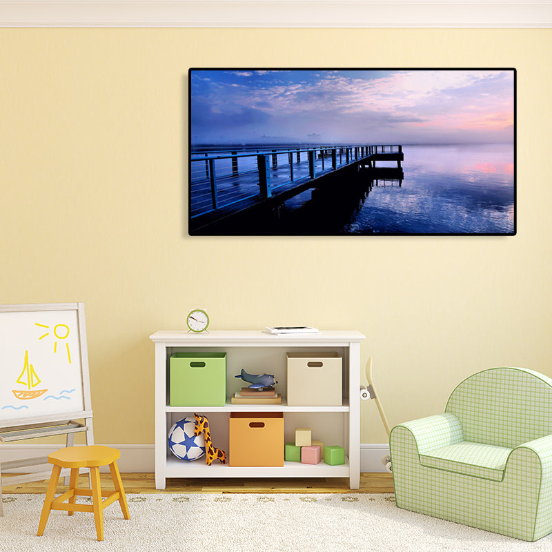 Avtoit | Light Color Sea View Painting Texture Wall Decoration Print for Guest Accommodations, Multiple Sizes