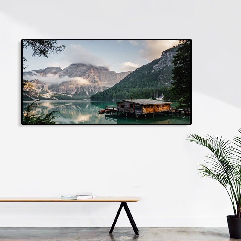 Avtoit | Light Color Sea View Painting Texture Wall Decoration Print for Guest Accommodations, Multiple Sizes