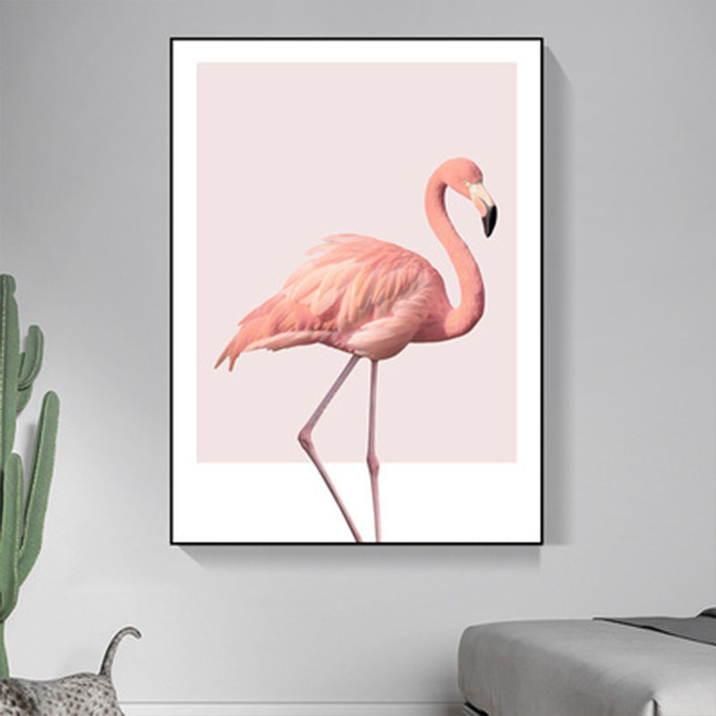 Avtoit | Pink Flamingo Canvas Art Woven Tropical Girls Bedroom Wall Decor, Multiple Sizes