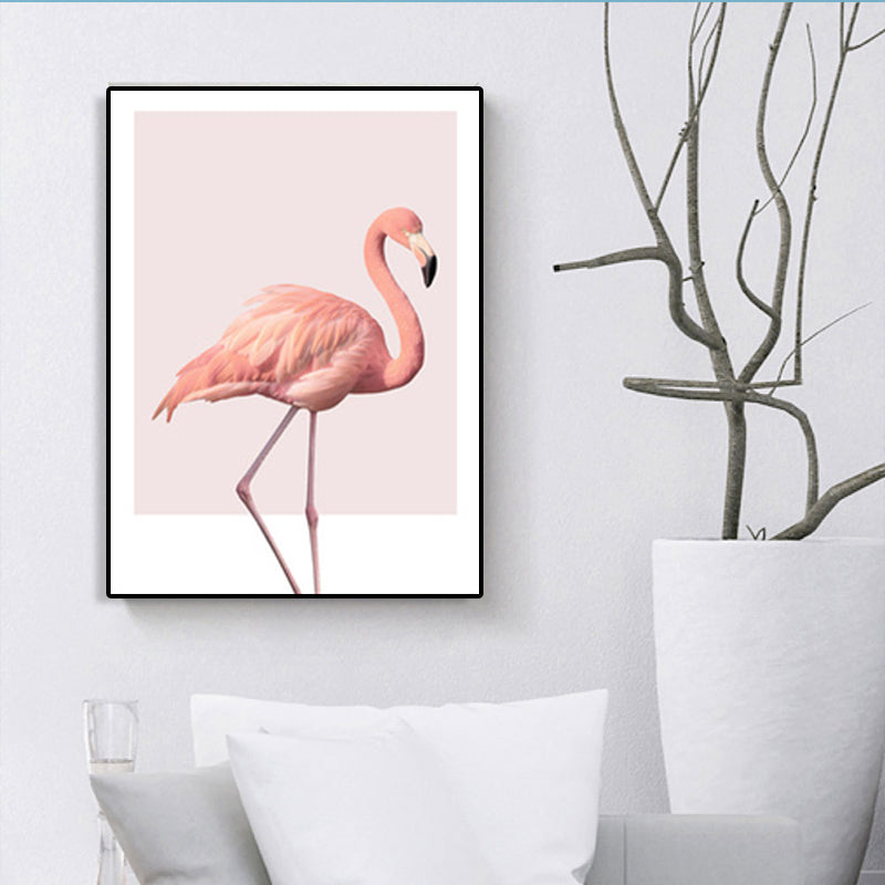 Avtoit | Pink Flamingo Canvas Art Woven Tropical Girls Bedroom Wall Decor, Multiple Sizes