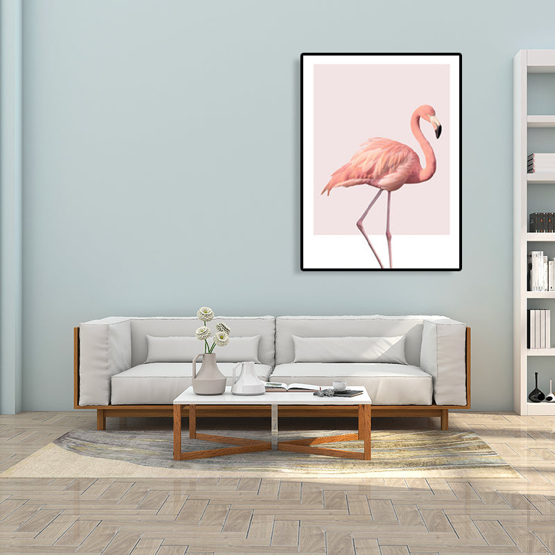 Avtoit | Pink Flamingo Canvas Art Woven Tropical Girls Bedroom Wall Decor, Multiple Sizes