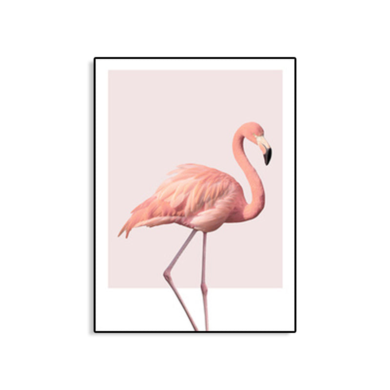 Avtoit | Pink Flamingo Canvas Art Woven Tropical Girls Bedroom Wall Decor, Multiple Sizes