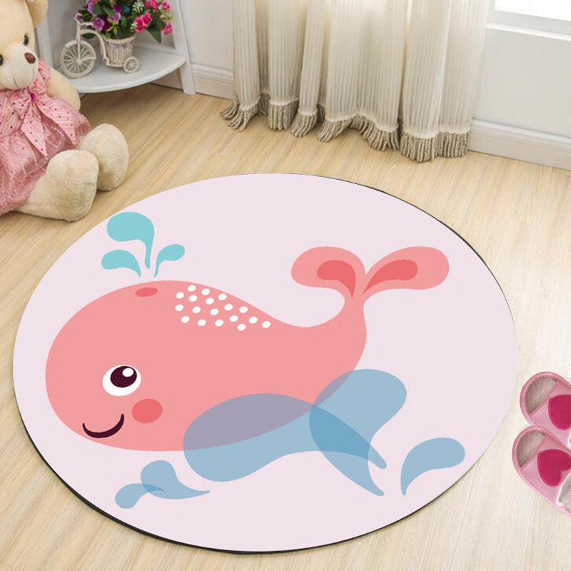 Avtoit | Unique Multicolor Kids Rug Polyester Animal Pattern Rug Washable Pet-Friendly Non-Slip Carpet for the Children's Room