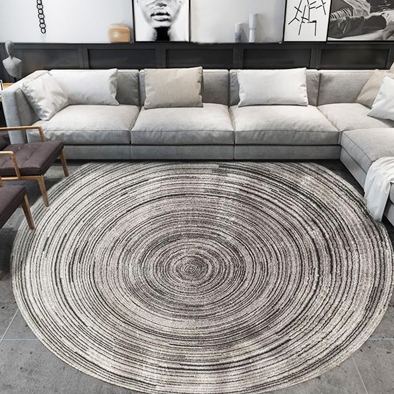 Avtoit | Creative Multicolor Modernist Rug Polyester Circle and Brush Stroke Pattern Rug Washable Pet Friendly Non-Slip Rug for the Living Room