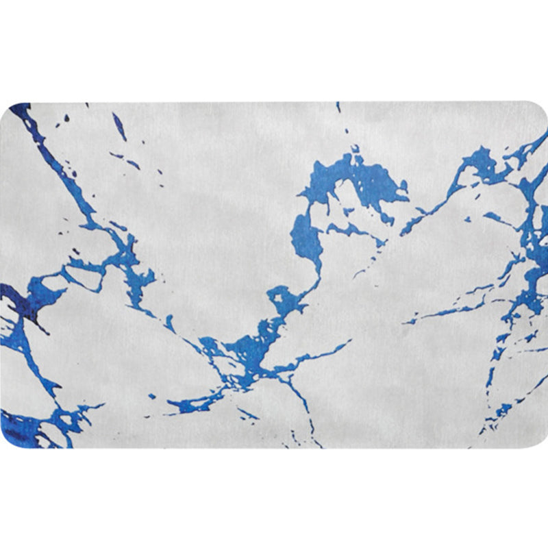 Avtoit | Unique abstract rug Blue and White Shabby Chic rug Polyester Machine washable Non-slip rug for the living room