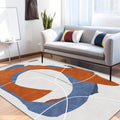 Avtoit | Creative Multicolor Modernist Carpet Polyester Abstract Carpet Washable Pet-Friendly Non-Slip Rug for Living Room