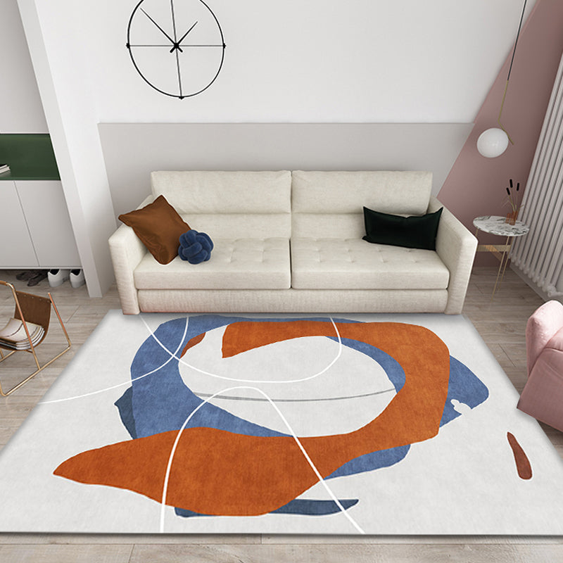 Avtoit | Creative Multicolor Modernist Carpet Polyester Abstract Carpet Washable Pet-Friendly Non-Slip Rug for Living Room