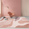 Avtoit | Pink Color Block Area Rug Polyester Modern Rug Washable Non-slip Pet-friendly Area Rug for Living Room